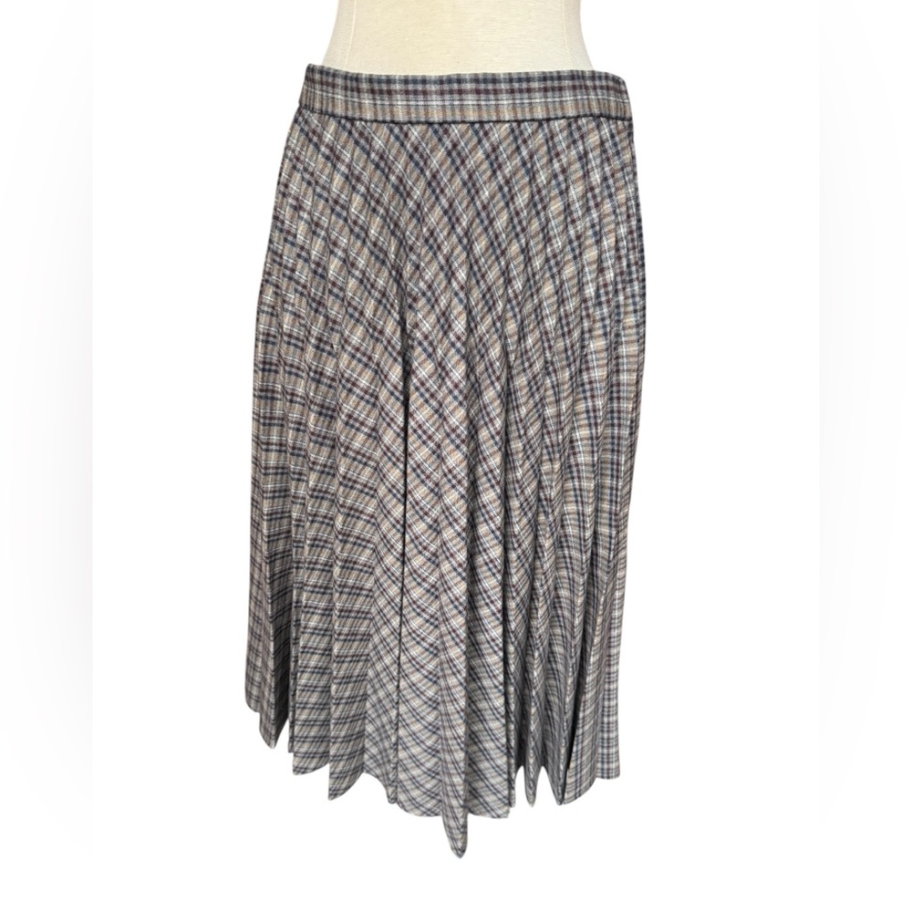 NWOT 1970s John Meyer 100% Pure Wool Accordion‎ Pleated Skirt